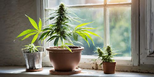 Cannabispflanzen auf Fensterbank - Foto KI Adobe Firefly.jpg